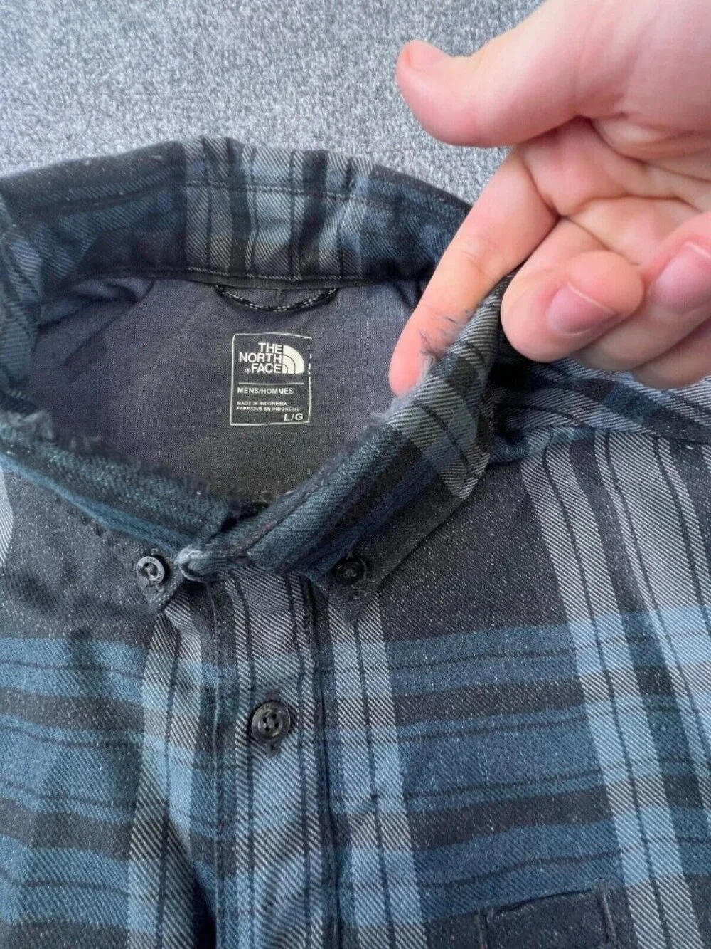The North Face Adult Men's Large Multicolored Plaid Button Up Long Sleeve Shirt